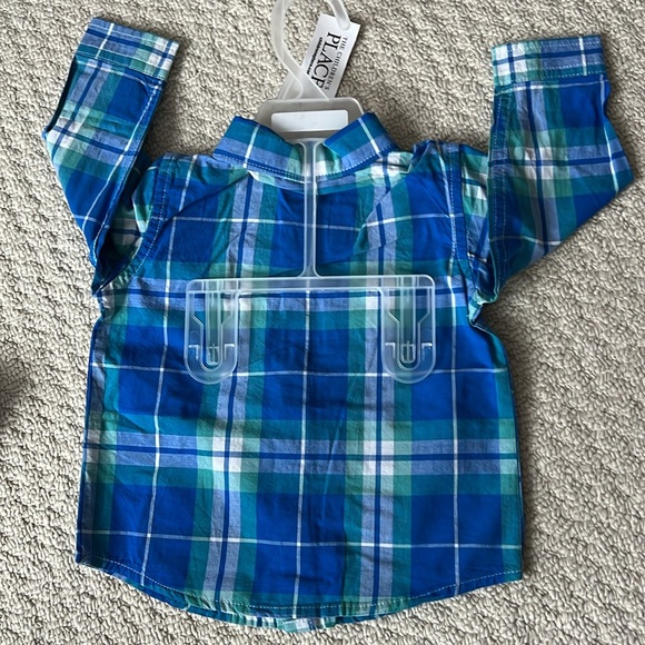 NWT - Plaid Poplin 2 piece outfit set.  Size 9-12 months. - Picture 6 of 9